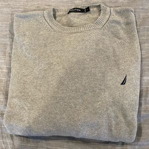 Nautica grey crew neck sweater.